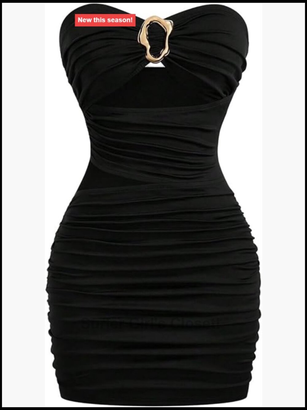 Plus Size Strapless Mini Bodycon Dress Night Out Ruched